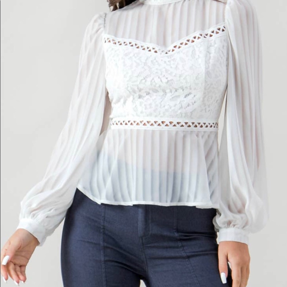 Sheer white blouse